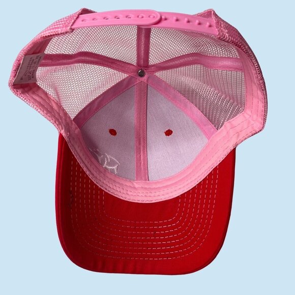 Mr Cool Hat Cap Adult Red Pink Adjustable‎ One Size Dad Trucker Mesh Mens - Picture 6 of 8